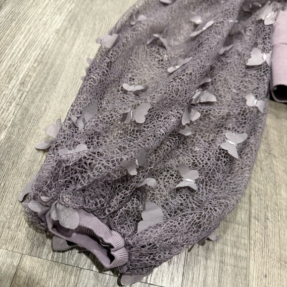 Free People Flutter By Butterfly Lilac Crop Top - Picture 7 of 12